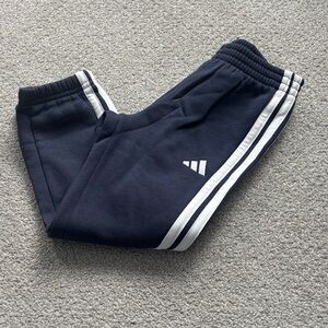 NWOT Adidas Kids Dark Blue Sweatpants with White Stripes